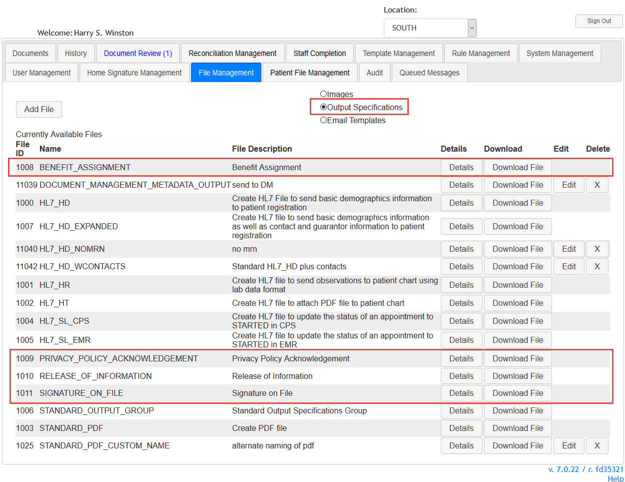 File Management Tab Output Specifications For CPS Authorizations